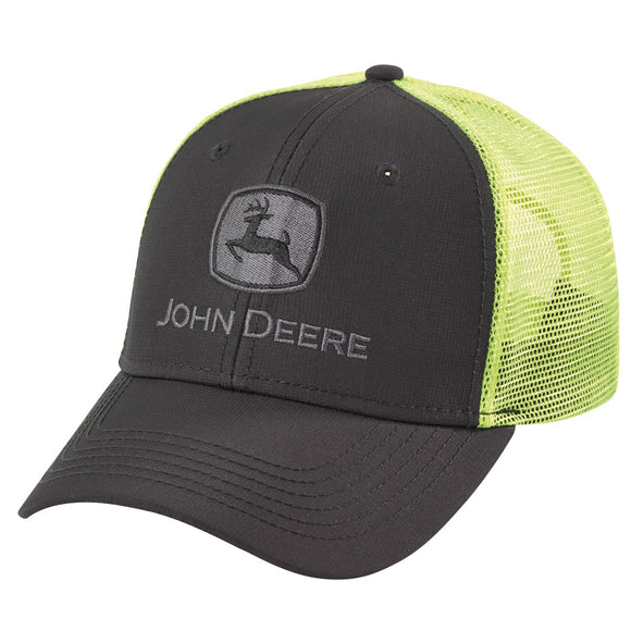 John Deere Black/HiVis Mesh Cap