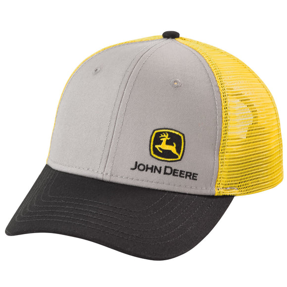 John Deere Black/Gray/Yellow Cap