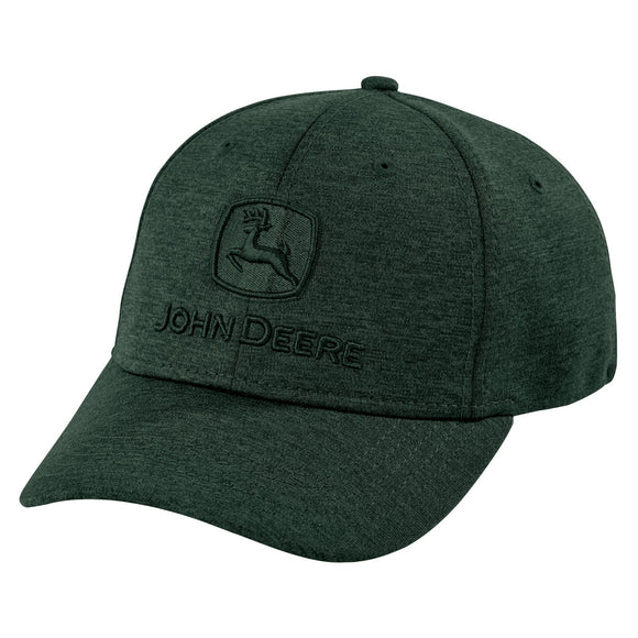 John Deere Space Dye Green Stretch Cap