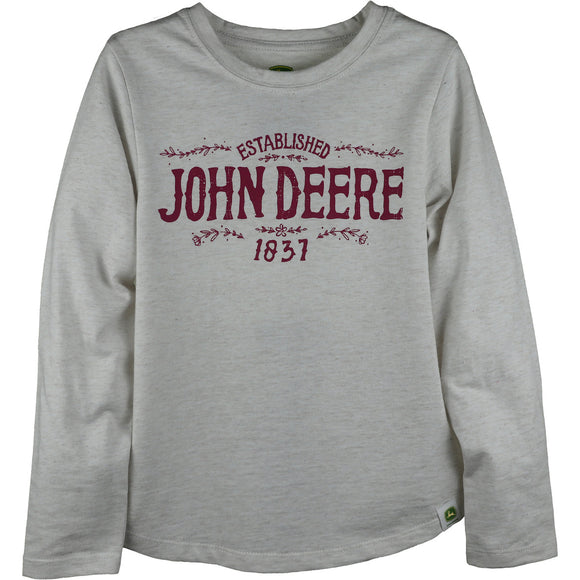 John Deere Girl Child Tee Established