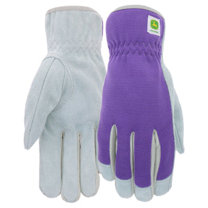 John Deere Ladies Cowhide Split Leather Gloves