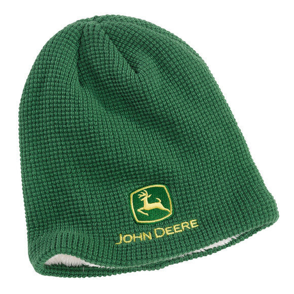 John Deere Green Waffle Knit Beanie