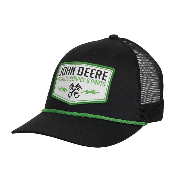 John Deere Black Retro Patch Cap
