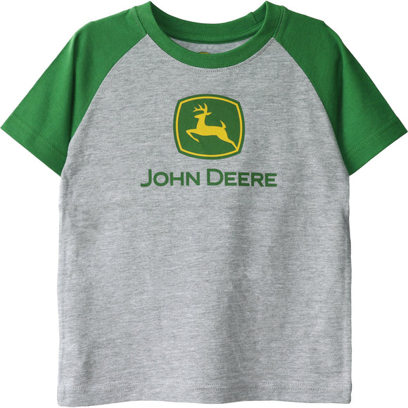 John Deere Boy Youth Tee Logo Raglan