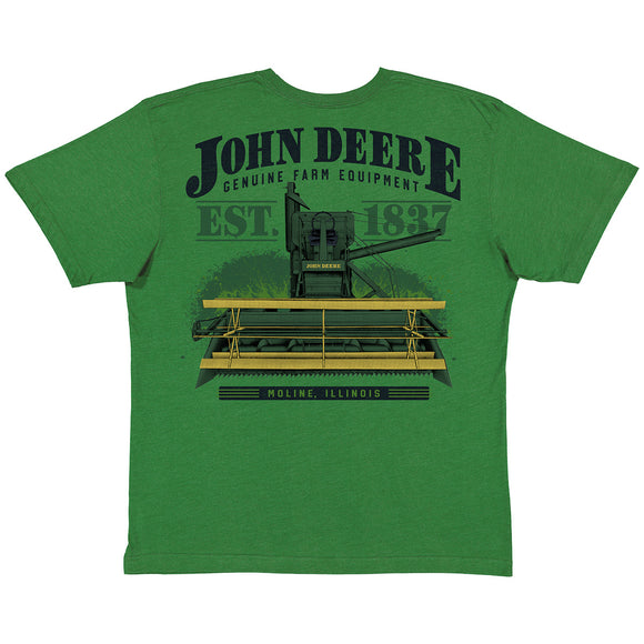 John Deere Mens Green Vintage Harvester Tee