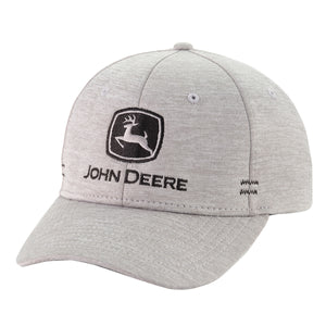 John Deere Light Gray Space Dye Cap