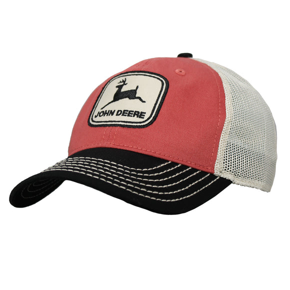 John Deere Unisex Ivory Vintage Patch Cap