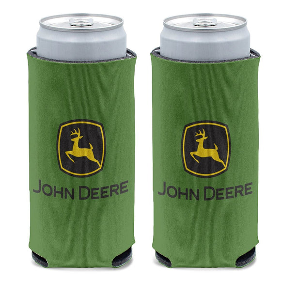 John Deere Green TM Logo Slim Can Cooler