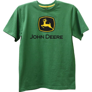 John Deere Boy Youth Tee Green Logo