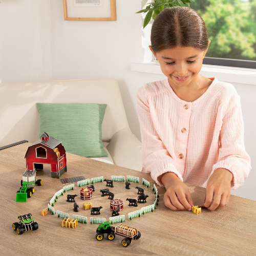 Melissa & doug wooden farm & tractor best sale play set