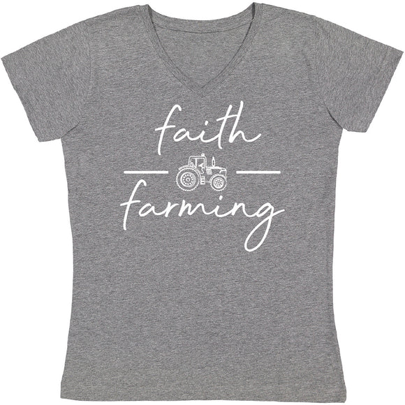 John Deere Womens Oxford Faith and Farming Tee