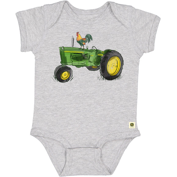 John Deere Infant Watercolor Tractor Bodysuit