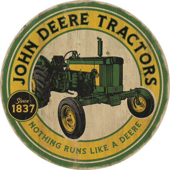 John Deere Rustic Circular Tractors Wood