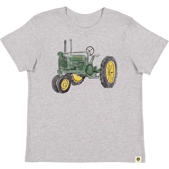 John Deere Toddler Sketched Tractor Tee