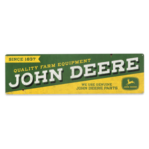 John Deere High Gloss Die Cut Metal Billboard