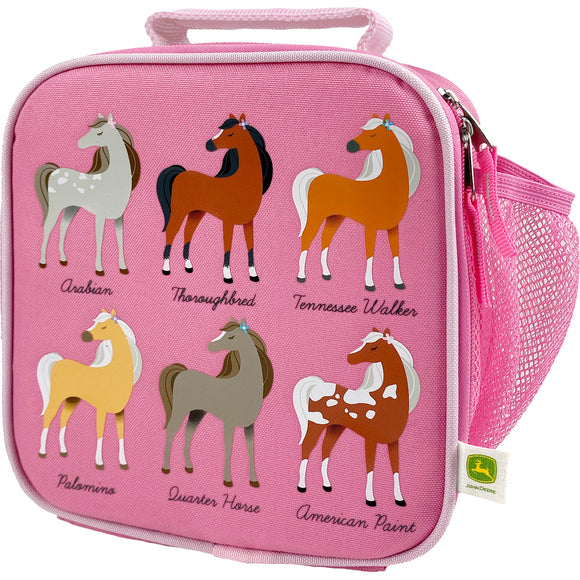 John Deere Pink Horses Lunchbox