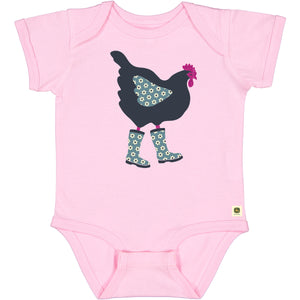 John Deere Infant Boots Chicken Bodysuit