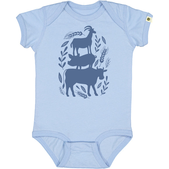 John Deere Infant Animal Stack Bodysuit