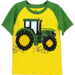 John Deere Boy Toddler Tee Pixel Tractor